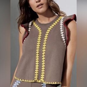 Carbon 38 La Plage Crochet Sweat Tank